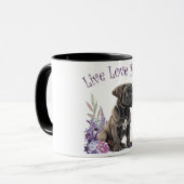 Cane Corso Hond Moeder Bloemstuk Mok (Voorkant links)