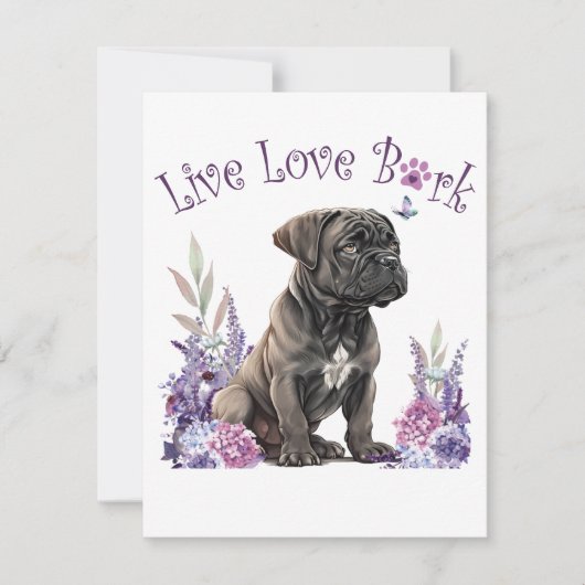 Cane Corso Hond Moeder Bloemstuk Notitiekaartje (Voorkant)