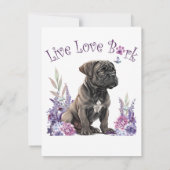 Cane Corso Hond Moeder Bloemstuk Notitiekaartje (Achterkant)