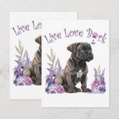 Cane Corso Hond Moeder Bloemstuk Notitiekaartje (Voorkant / Achterkant)