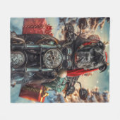 Cane Corso Hond Rijden Motorfiets Kerstmis Fleece Deken (Voorkant (Horizontaal))