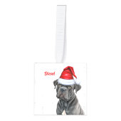 Cane Corso Hond Twee Foto Kerstvakantie Decoratie (Voorkant)