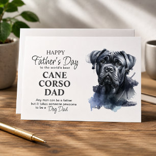 Cane Corso Hond Vader Elegante Vaderdag Feestdagenkaart