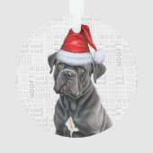 Cane Corso Hond Vakantie Foto Kerstmis Ornament (achterkant)