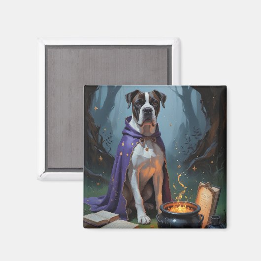 Cane Corso-hond Whimsical Halloween-schilderij Magneet (Voorkant / Achterkant)