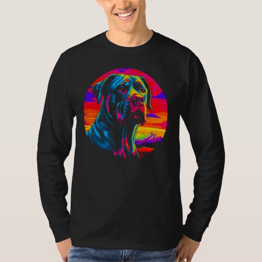 Cane Corso-hond Zonsondergang T-shirt (Voorkant)