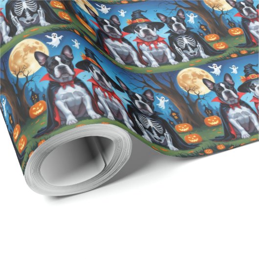 Cane Corso Honden Pompoen Halloween Grappig Cadeaupapier (Rol Hoek)