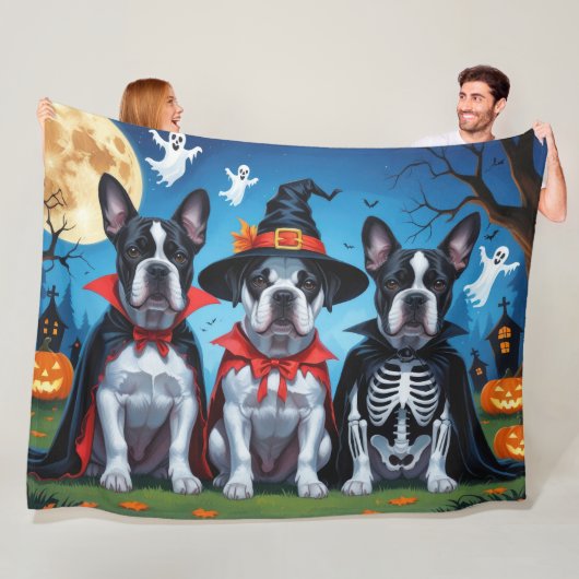Cane Corso Honden Pompoen Halloween Grappig Fleece Deken (In situ)