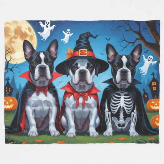 Cane Corso Honden Pompoen Halloween Grappig Fleece Deken (Voorkant (Horizontaal))
