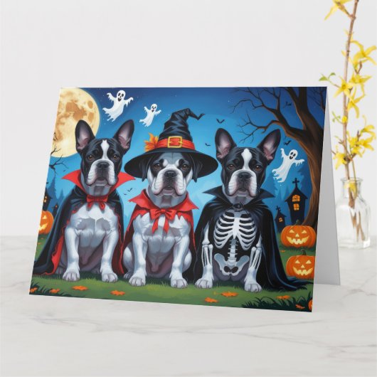 Cane Corso Honden Pompoen Halloween Grappig Kaart (Gele Bloem)