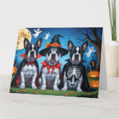 Cane Corso Honden Pompoen Halloween Grappig Kaart (Voorkant)