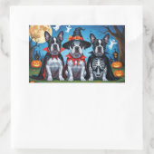 Cane Corso Honden Pompoen Halloween Grappig Rechthoekige Sticker (Tas)