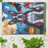 Cane Corso Honden Pompoen Halloween Grappig Theedoek (Gevouwen)