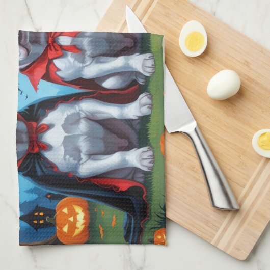 Cane Corso Honden Pompoen Halloween Grappig Theedoek (Quarter Fold)