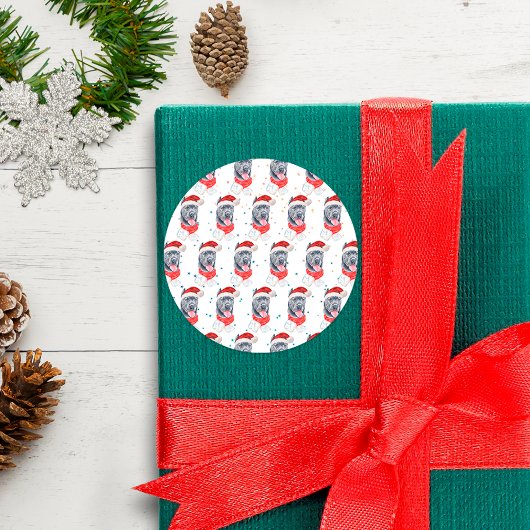 Cane Corso hondenras Kerststerren Ronde Sticker