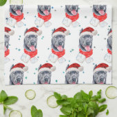Cane Corso Hondenras Kerststerren Theedoek (Gevouwen)