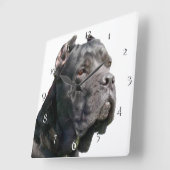 Cane Corso-hondklok Vierkante Klok (Hoek)