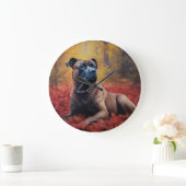 Cane Corso in Herfstbladeren Herfst Inspire Grote Klok (Huis)