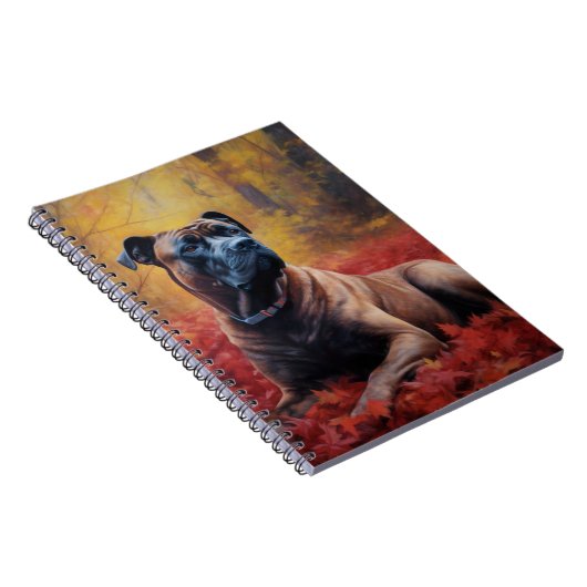 Cane Corso in Herfstbladeren Herfst Inspire Notitieboek (Rechterzijde)