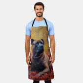 Cane Corso in Herfstbladeren Herfst Inspire Schort (Gedragen)