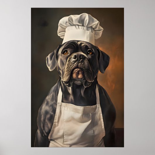 Cane Corso In Kooksmuts Poster, Huisdier Poster, C Poster (Voorkant)