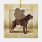 Cane Corso - Italiaans Mastiff Keramisch Ornament (Achterkant)