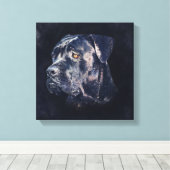 Cane Corso - Italiaans Mastiff-portret Canvas Afdruk (Insitu (Houten vloer))
