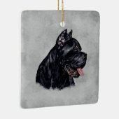 Cane Corso - Italiaans Mastiff-portret Keramisch Ornament (Rechts)