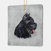 Cane Corso - Italiaans Mastiff-portret Keramisch Ornament (Links)