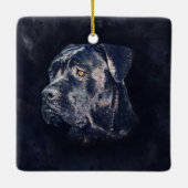 Cane Corso - Italiaans Mastiff-portret Keramisch Ornament (Achterkant)