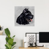 Cane Corso - Italiaans Mastiff-portret Poster (Thuiskantoor)