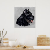 Cane Corso - Italiaans Mastiff-portret Poster (Keuken)