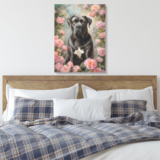 Cane Corso Italiaanse Mastiff Canvas Afdruk (Insitu (Slaapkamer))