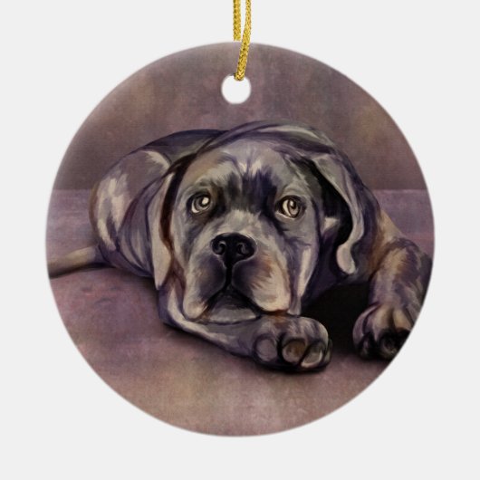 Cane Corso - Italiaanse Mastiff Puppy Keramisch Ornament (Voorkant)