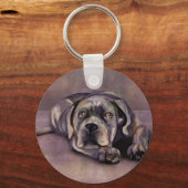 Cane Corso - Italiaanse Mastiff Puppy Sleutelhanger (Voorkant)