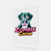 Cane Corso Italiaanse Mastiff Zombie Dog Halloween Acryl Bord (Hoek)