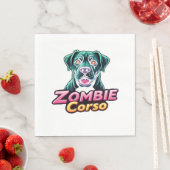 Cane Corso Italiaanse Mastiff Zombie Dog Halloween Servet (Insitu)