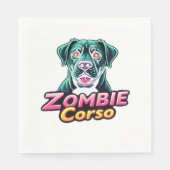 Cane Corso Italiaanse Mastiff Zombie Dog Halloween Servet (Voorkant)