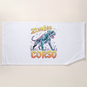 Cane Corso Italiaanse Mastiff Zombie Dog Halloween Strandlaken