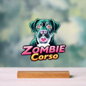 Cane Corso Italiaanse Mastiff Zombie Hond Hallowee Acryl Bord (Neutraal)