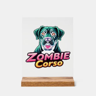 Cane Corso Italiaanse Mastiff Zombie Hond Hallowee Acryl Bord