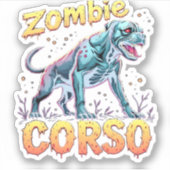 Cane Corso Italian Mastiff Zombie Dog Halloween Es Sticker (Voorkant)