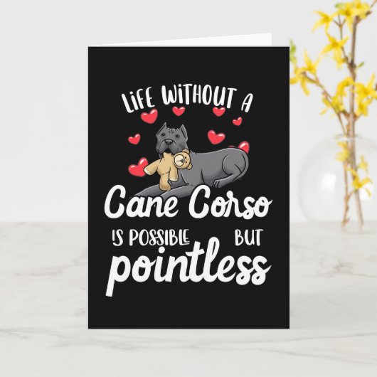 Cane Corso Italiano Kaart (Gele Bloem)