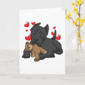 Cane Corso Italiano met opgevuld dier Kaart (Gele Bloem)