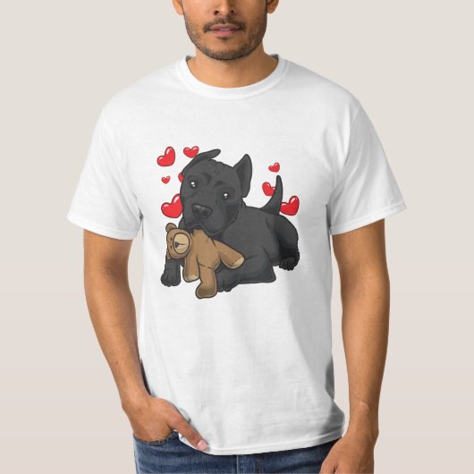 Cane Corso Italiano met opgevuld dier T-shirt (Voorkant)