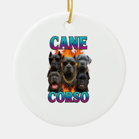 Cane Corso  Keramisch Ornament (Voorkant)