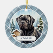 Cane Corso Keramische Cirkel Ornament (Voorkant)