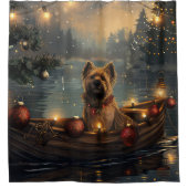 Cane Corso Kerst Feestelijke Reis Douchegordijn (Voorkant)