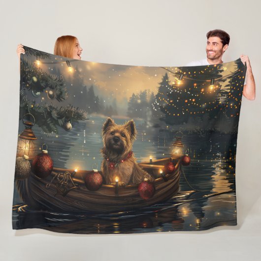 Cane Corso Kerst Feestelijke Reis Fleece Deken (In situ)