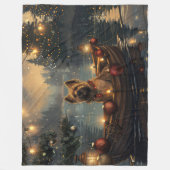Cane Corso Kerst Feestelijke Reis Fleece Deken (Voorkant)